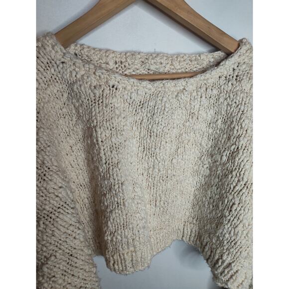 Anthropologie Pilcro Cozy Crew Neck Sweater Cream OS - Picture 3 of 10